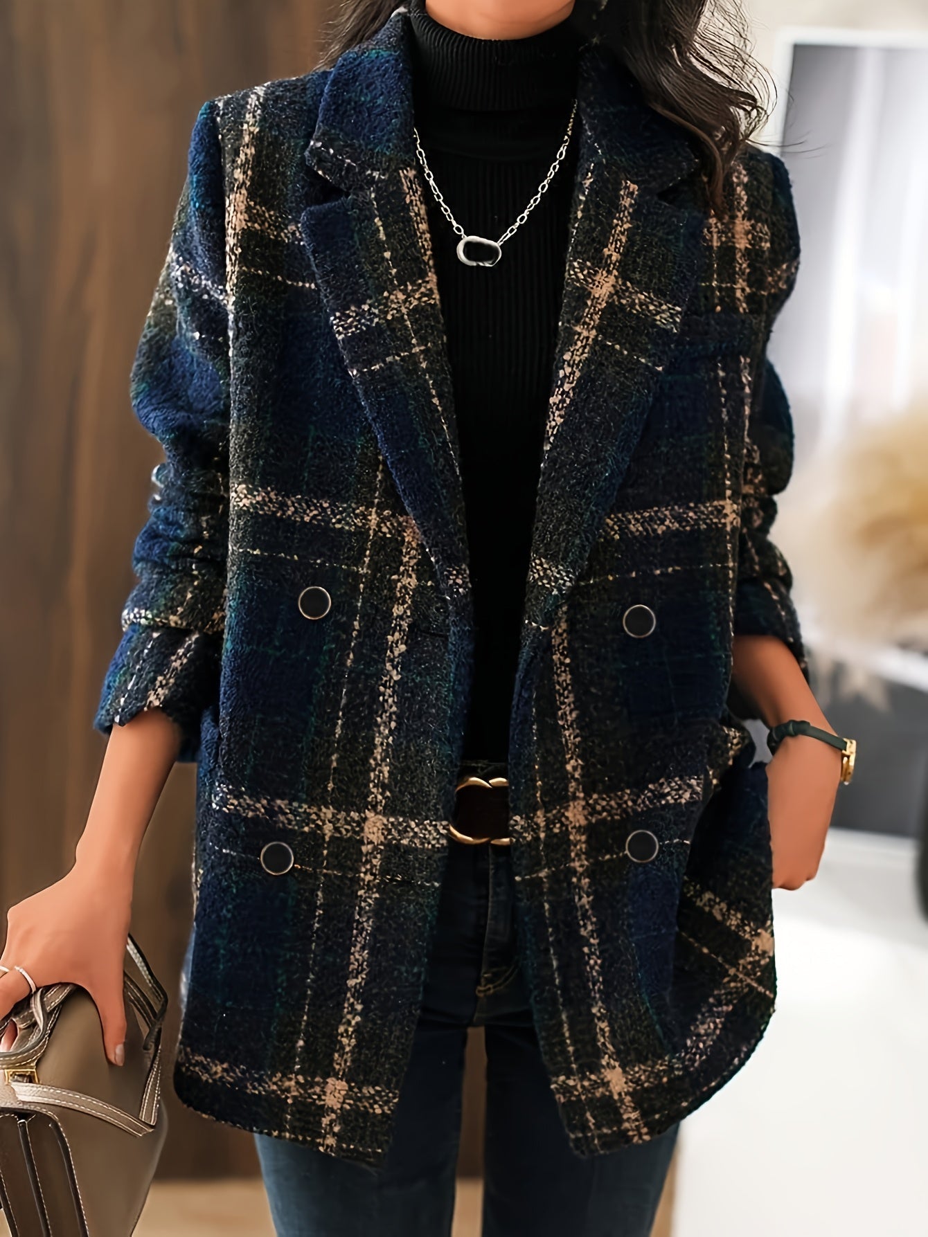 Brooke™ | Classic Plaid Wool Coat