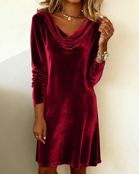 Riley™ | Loose-Fit Velvet Dress