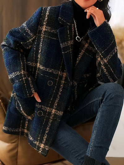 Brooke™ | Classic Plaid Wool Coat