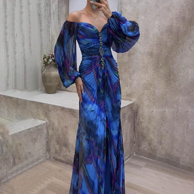 Avery™ | Long Pleated Evening Dress