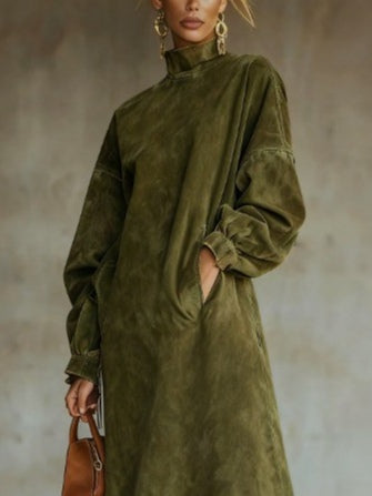 Amelia™ | Elegant Turtleneck Dress