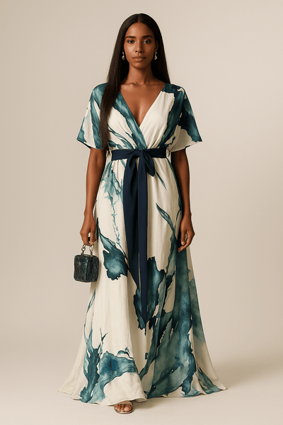 Serene™ Elegant Artistic Maxi Dress