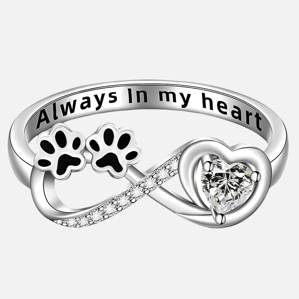 Elara™ | Paw Heart Infinity Ring