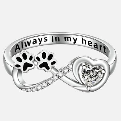Elara™ | Paw Heart Infinity Ring