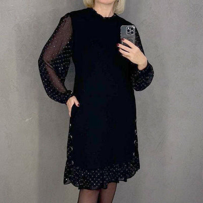 Zoey™ | Layered Polka Dot Midi Dress