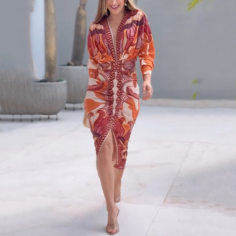 Blysse™ Elegant V-Neck Dress